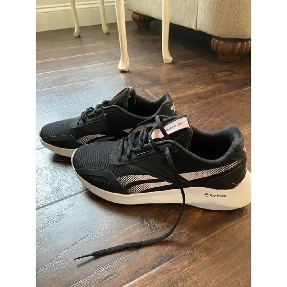 Reebok Black Sneakers with fuel foam soles (Size 8)
